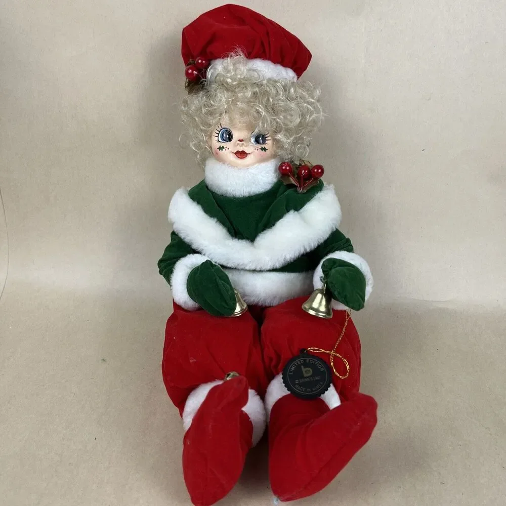 Brinn's 1987‎ December Christmas Calendar Clown Doll w/Jingle Bells Limited Edt.